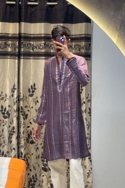 Mirror Work Bangani Kurta – Traditional Elegance with Modern Sparkle