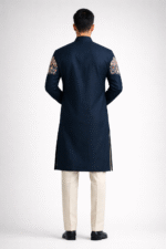 Embroidered Designer Black Kurta for Men