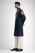 Embroidered Designer Black Kurta for Men