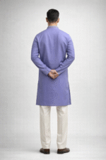 Lavender Roman Silk Long Kurta