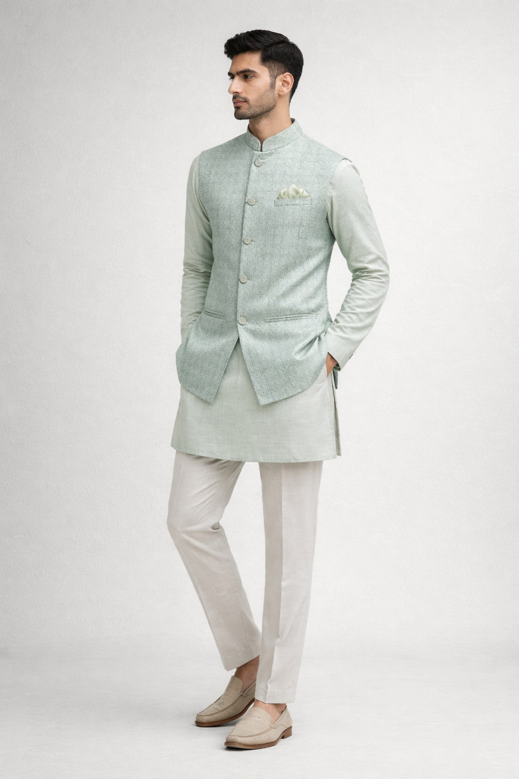 Royal Silk Nehru Jacket for Men