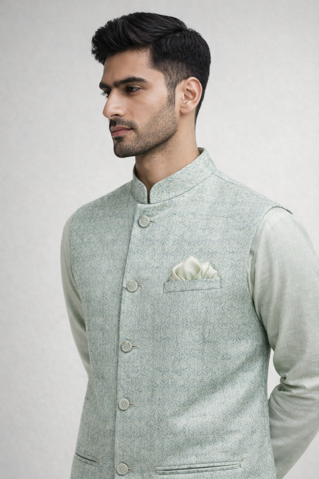 Royal Silk Nehru Jacket for Men