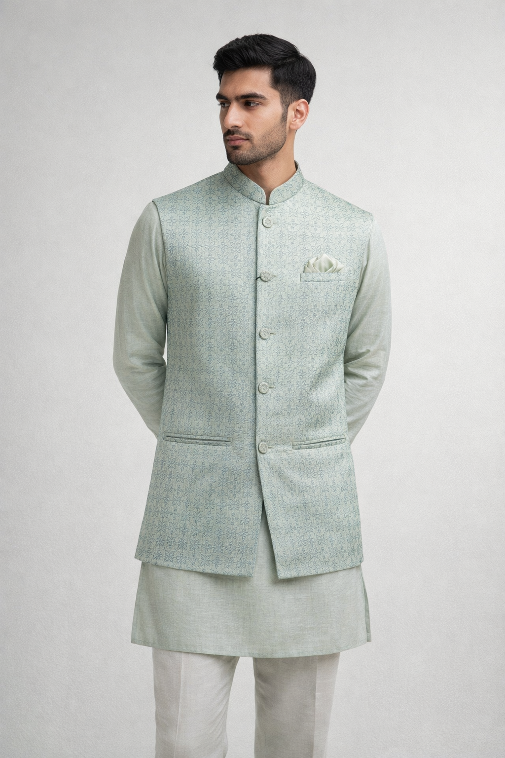 Royal Silk Nehru Jacket for Men