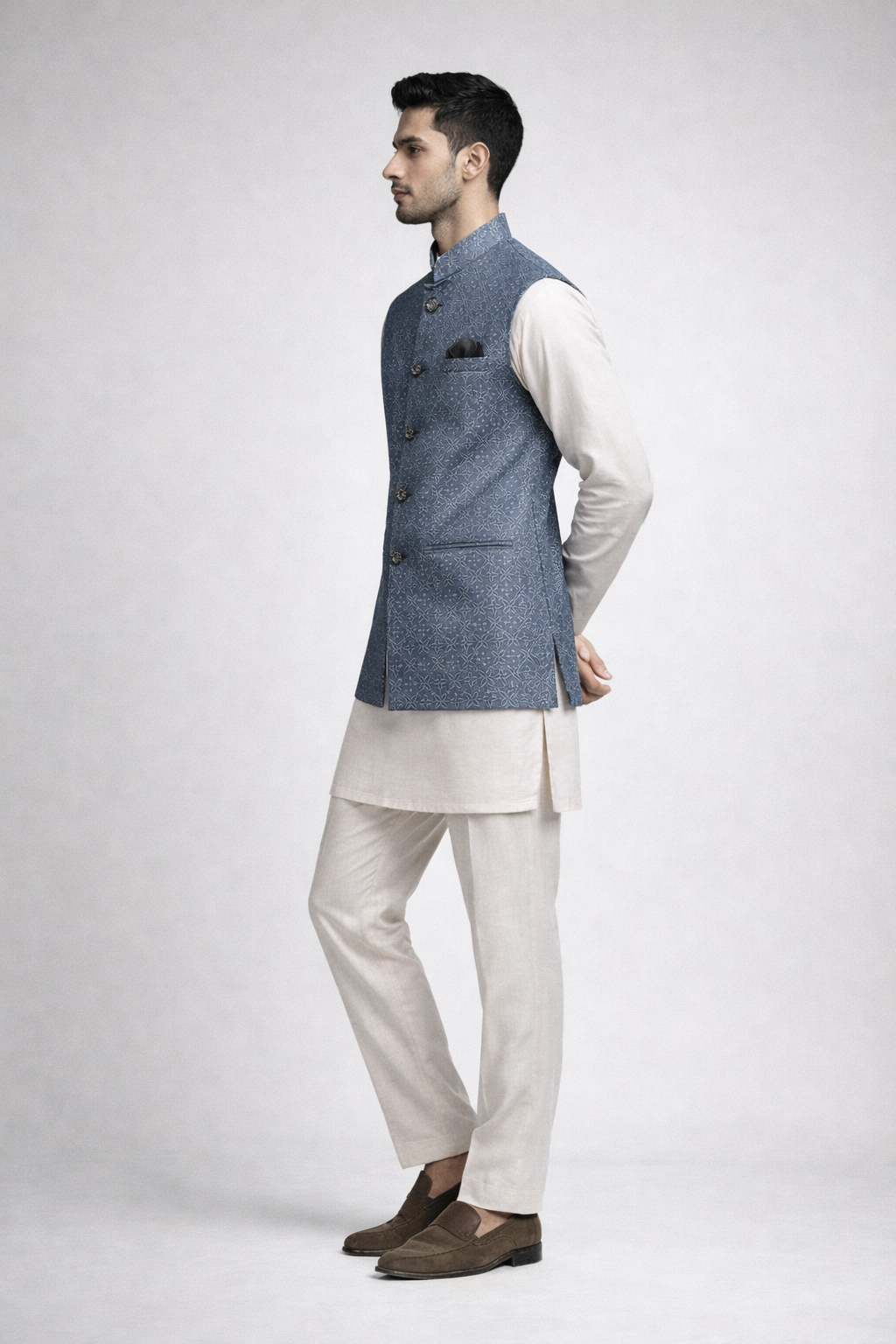 Royal Silk Nehru Jacket for Men
