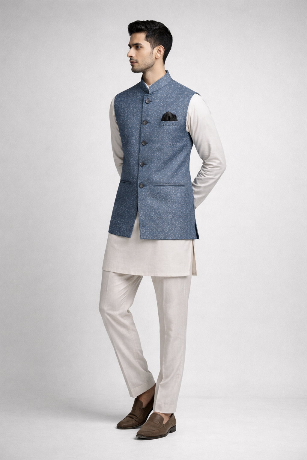 Royal Silk Nehru Jacket for Men