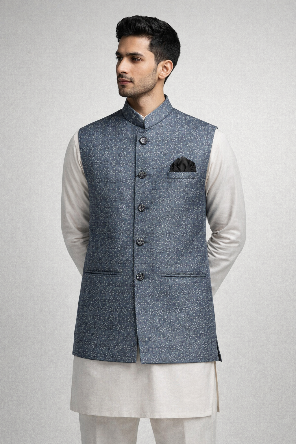 Royal Silk Nehru Jacket for Men