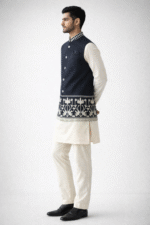 Z Black Lachaka Silk Nehru Jacket