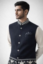Z Black Lachaka Silk Nehru Jacket